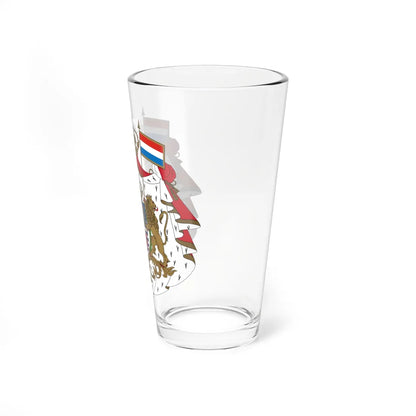 Armoiries Luxembourg Bourbon avec ornements (Luxembourg) (Coat of Arms) Pint Glass 16oz - Go Mug Yourself