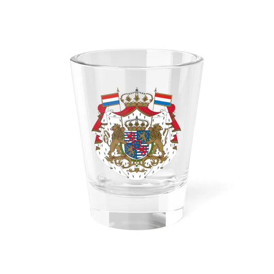 Armoiries Luxembourg Bourbon avec ornements (Luxembourg) (Coat of Arms) Shot Glass 1.5oz 1.5oz - Go Mug Yourself