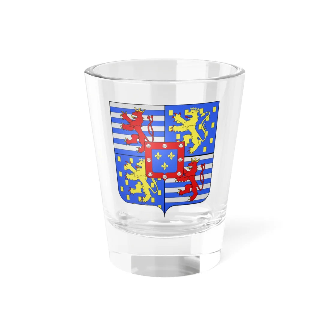 Armoiries Luxembourg-Bourbon-Parme (Luxembourg) (Coat of Arms) Shot Glass 1.5oz 1.5oz - Go Mug Yourself
