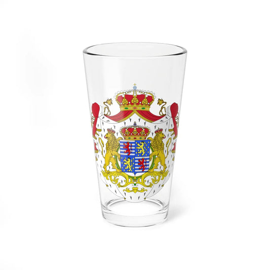Armoiries Luxembourg-Nassau avec ornements (Luxembourg) (Coat of Arms) Pint Glass 16oz 16oz - Go Mug Yourself