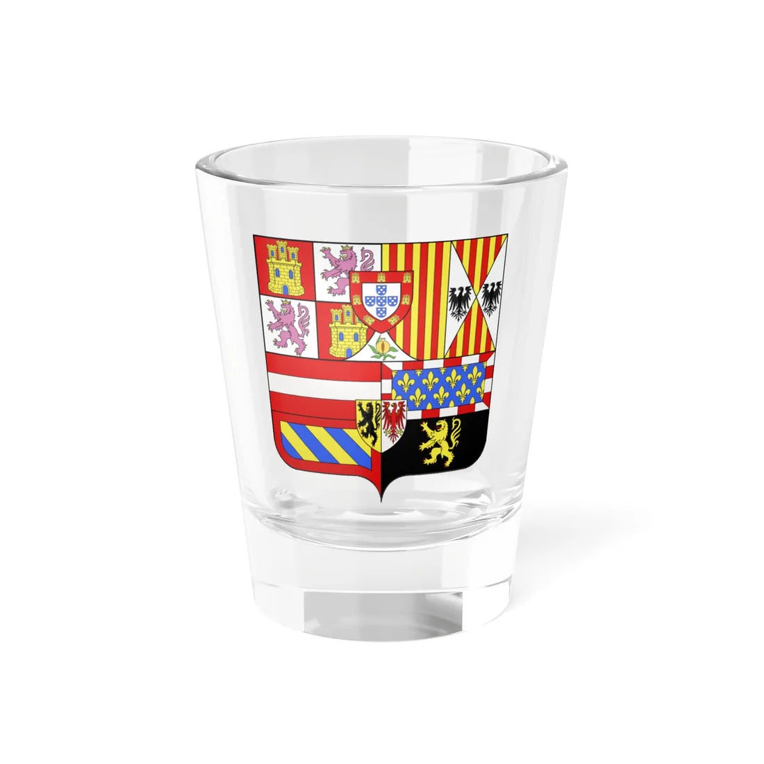 Armoiries Philippe II dEspagne (Portugal) (Coat of Arms) Shot Glass 1.5oz 1.5oz - Go Mug Yourself