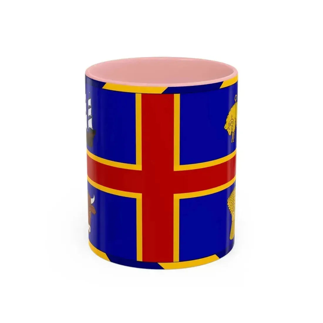 Armorial Flag of the City of Adelaide Australia - Accent Coffee Mug 11oz Pink - Go Mug Yourself