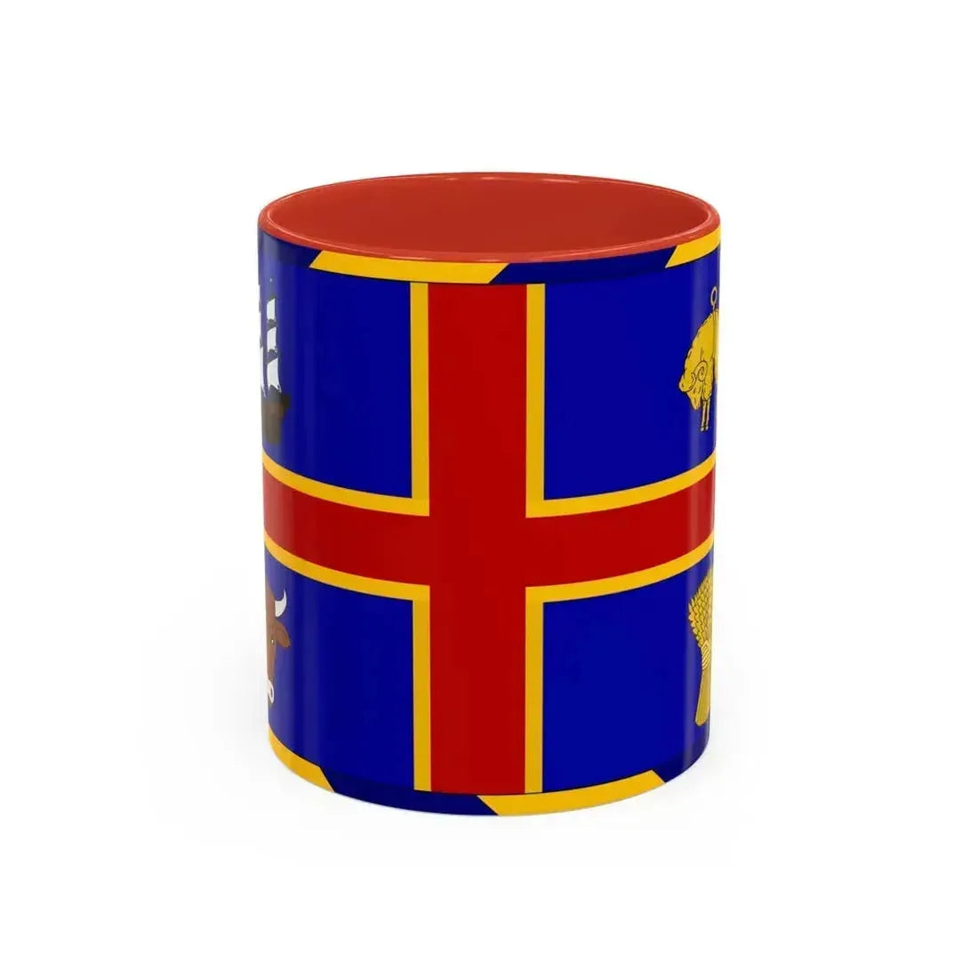 Armorial Flag of the City of Adelaide Australia - Accent Coffee Mug 11oz Red - Go Mug Yourself