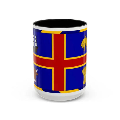 Armorial Flag of the City of Adelaide Australia - Accent Coffee Mug 15oz Black - Go Mug Yourself