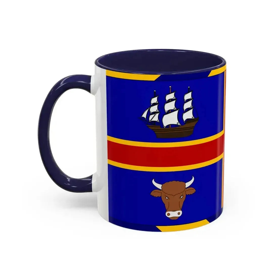 Armorial Flag of the City of Adelaide Australia - Accent Coffee Mug - Go Mug Yourself