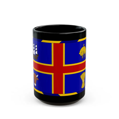 Armorial Flag of the City of Adelaide Australia - Black Coffee Mug-15oz-Go Mug Yourself