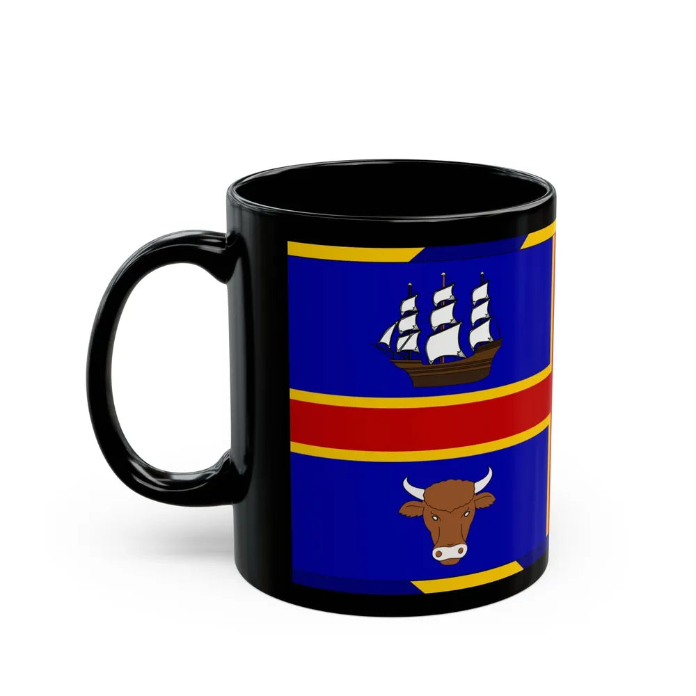 Armorial Flag of the City of Adelaide Australia - Black Coffee Mug-Go Mug Yourself