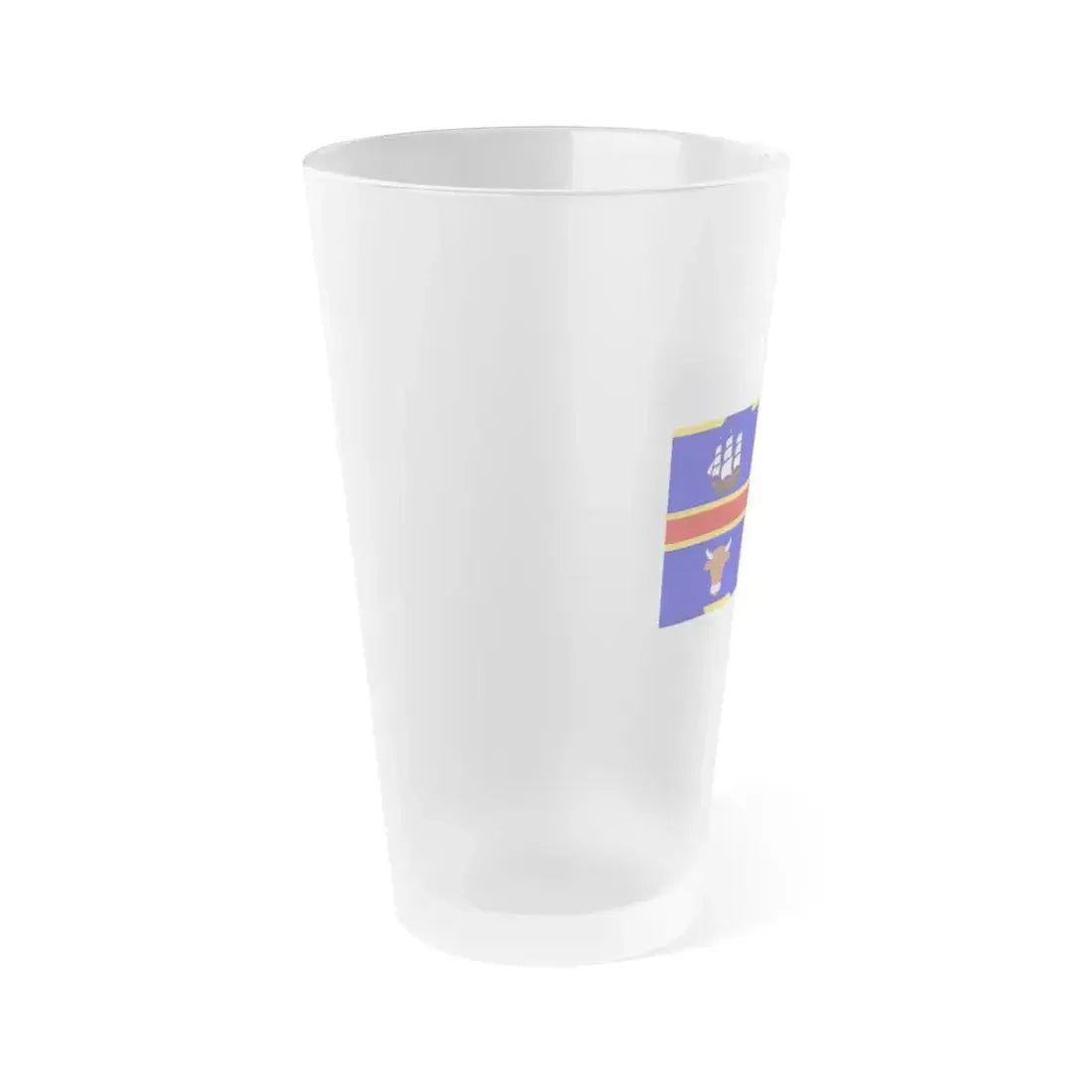 Armorial Flag of the City of Adelaide Australia - Frosted Pint Glass 16oz - Go Mug Yourself