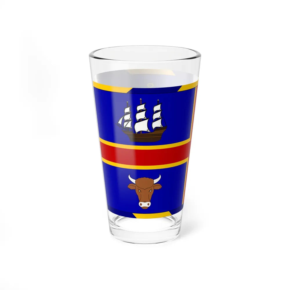 Armorial Flag of the City of Adelaide Australia - Pint Glass 16oz-Go Mug Yourself