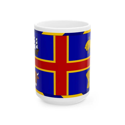 Armorial Flag of the City of Adelaide Australia - White Coffee Mug-15oz-Go Mug Yourself