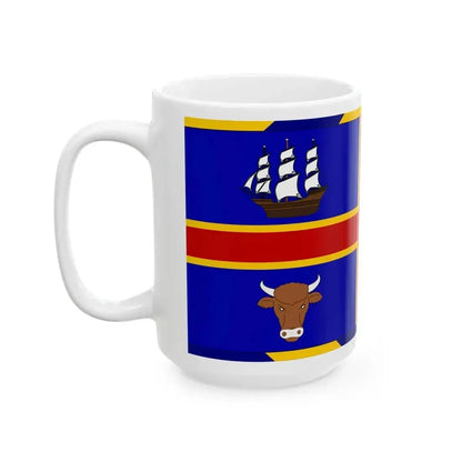 Armorial Flag of the City of Adelaide Australia - White Coffee Mug - Go Mug Yourself