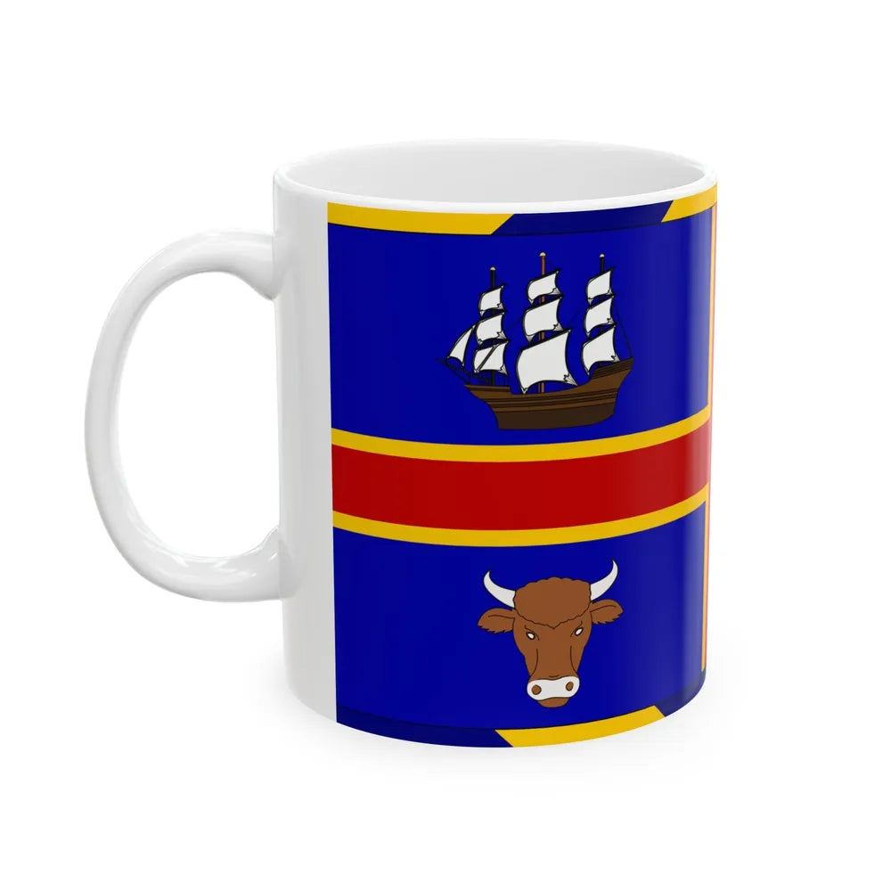 Armorial Flag of the City of Adelaide Australia - White Coffee Mug-Go Mug Yourself