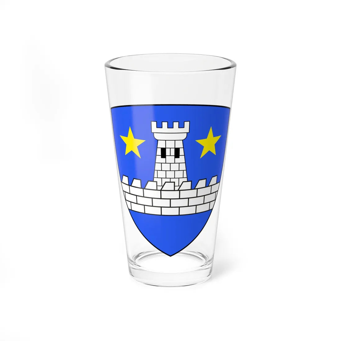 Armorial héraldique blason Famille Murith Suisse (Portugal) (Coat of Arms) Pint Glass 16oz 16oz - Go Mug Yourself