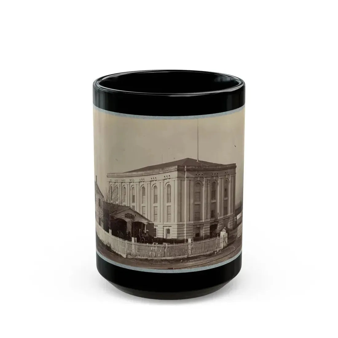 Armory Square Hospital, Washington, D.C. 004 (U.S. Civil War) Black Coffee Mug 15oz - Go Mug Yourself