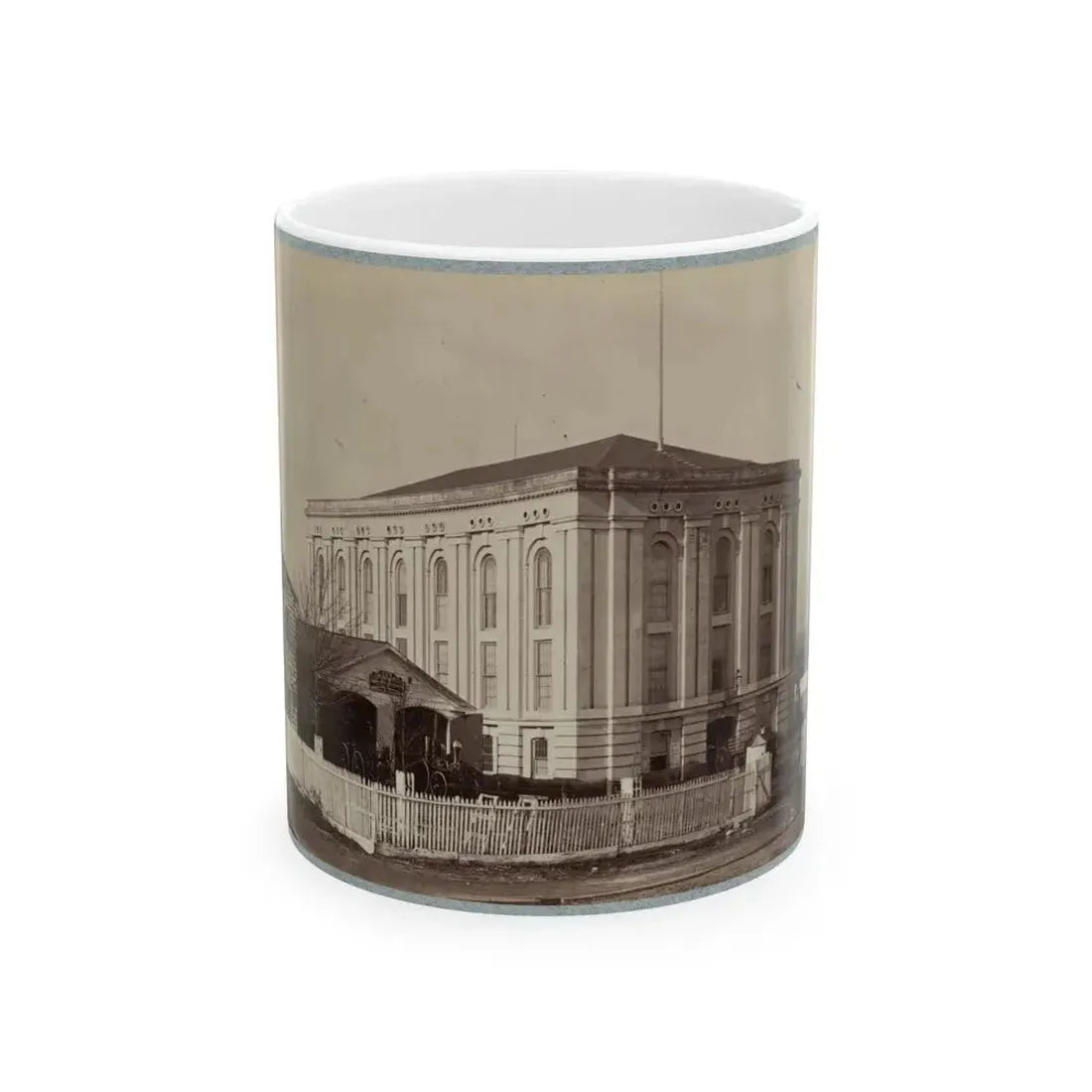 Armory Square Hospital, Washington, D.C. 004 (U.S. Civil War) White Coffee Mug 11oz - Go Mug Yourself
