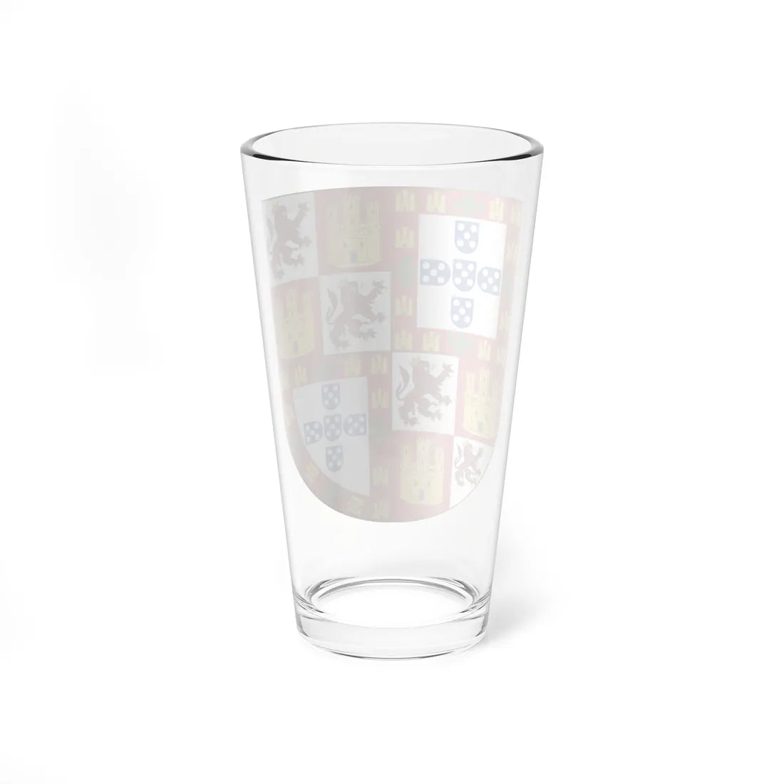 Arms of Afonso V of Portugal as claimant King of Castile (Portugal) (Coat of Arms) Pint Glass 16oz - Go Mug Yourself