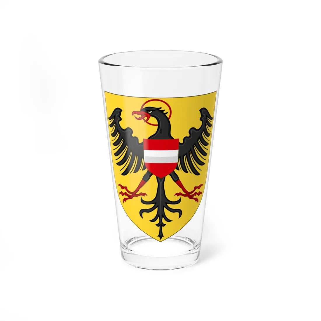 Arms of Albert II of Habsbourg as King of the Romans (Austria) (Coat of Arms) Pint Glass 16oz 16oz - Go Mug Yourself