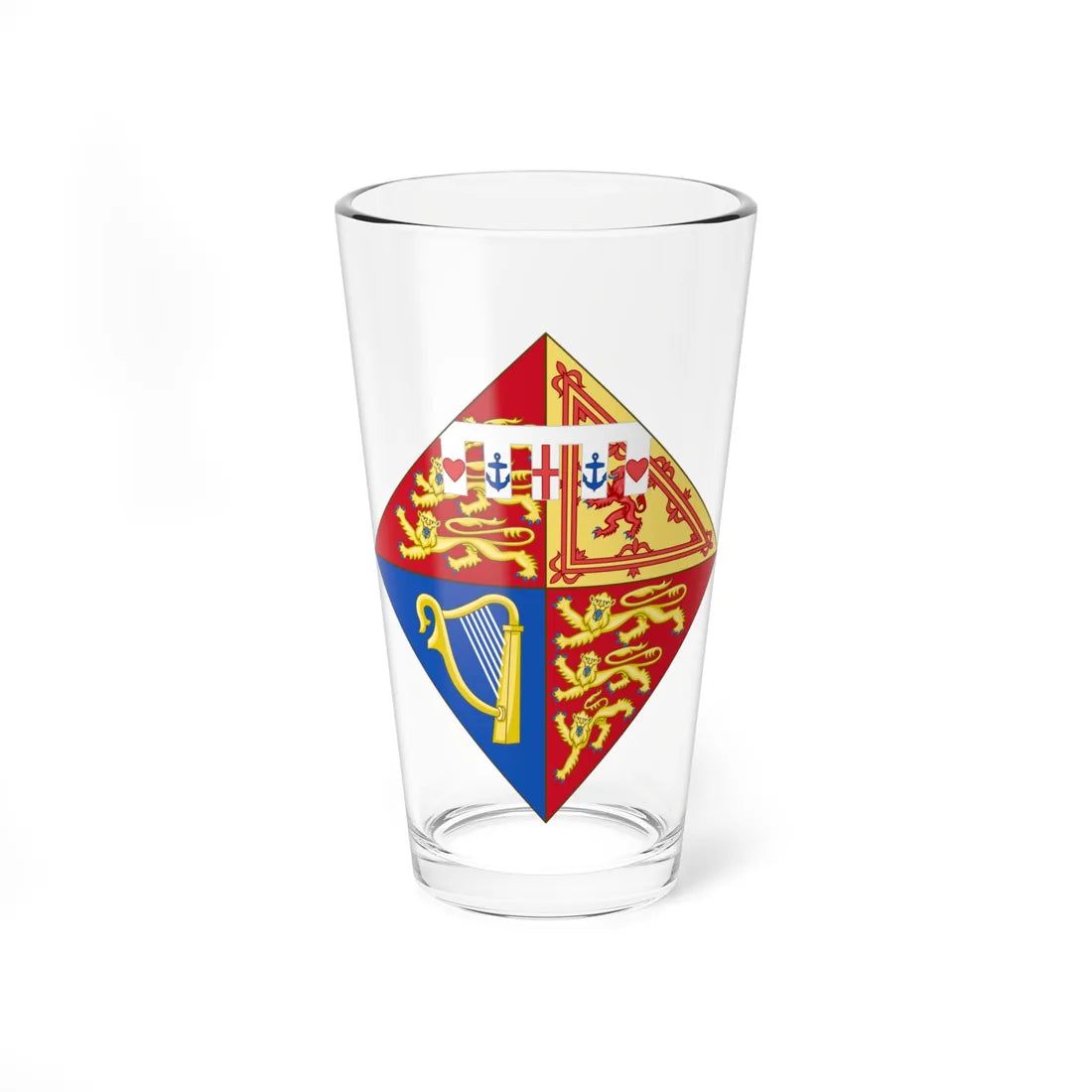 Arms of Alexandra The Honourable Lady Ogilvy (United Kingdom) (Coat of Arms) Pint Glass 16oz 16oz - Go Mug Yourself