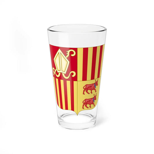 Arms of Andorra 1580 (Andorra) (Coat of Arms) Pint Glass 16oz 16oz - Go Mug Yourself