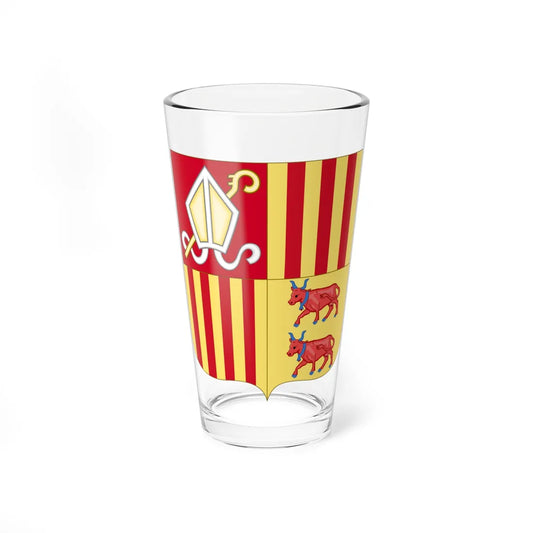 Arms of Andorra (Andorra) (Coat of Arms) Pint Glass 16oz 16oz - Go Mug Yourself