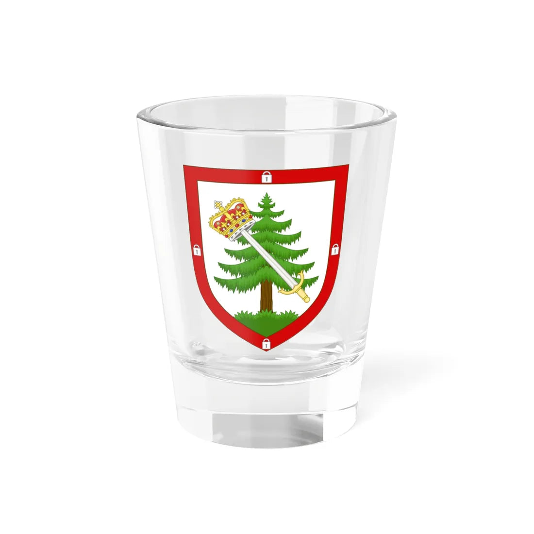 Arms of Andrew Grierson (Scotland) (Coat of Arms) Shot Glass 1.5oz 1.5oz - Go Mug Yourself