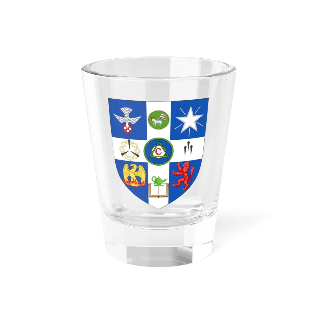 Arms of Anglican Orthodox Church (United Kingdom) (Coat of Arms) Shot Glass 1.5oz 1.5oz - Go Mug Yourself