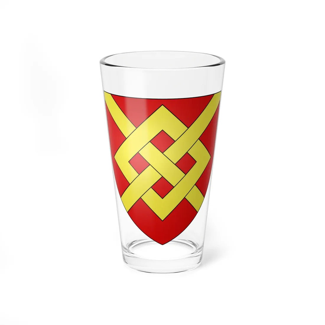 Arms of Audley (England) (Coat of Arms) Pint Glass 16oz 16oz - Go Mug Yourself