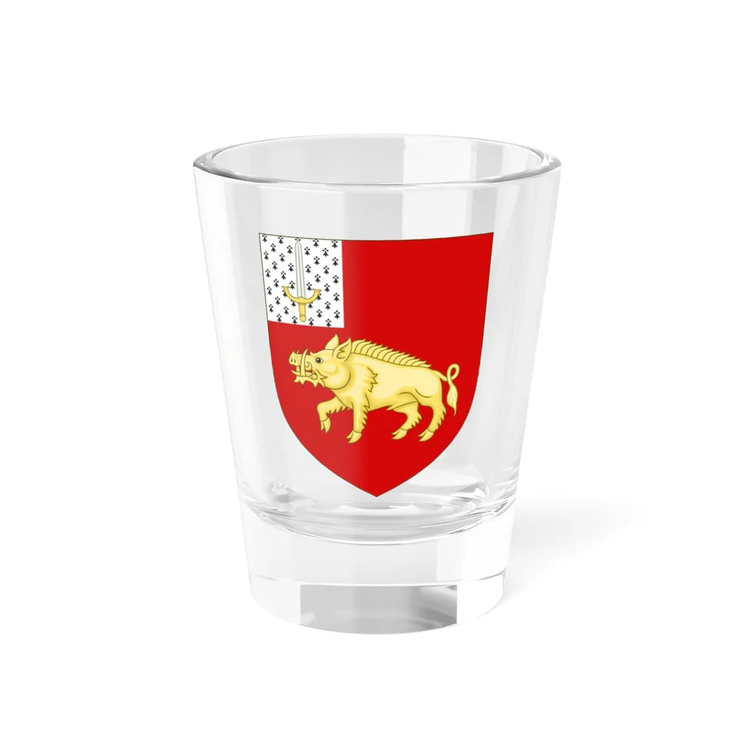 Arms of Baird of Newbyth (Scotland) (Coat of Arms) Shot Glass 1.5oz 1.5oz - Go Mug Yourself