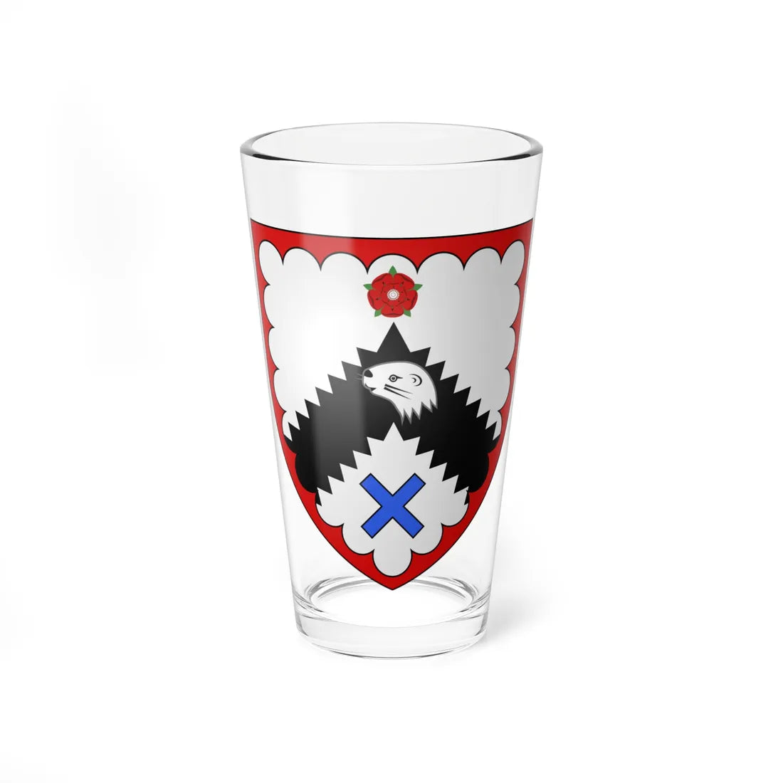 Arms of Balfour of Inchrye (Scotland) (Coat of Arms) Pint Glass 16oz 16oz - Go Mug Yourself
