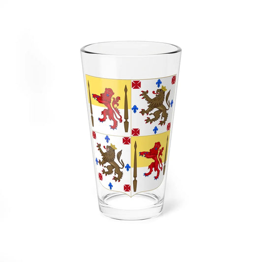 Arms of Baron Baden-Powell (Spain) (Coat of Arms) Pint Glass 16oz 16oz - Go Mug Yourself