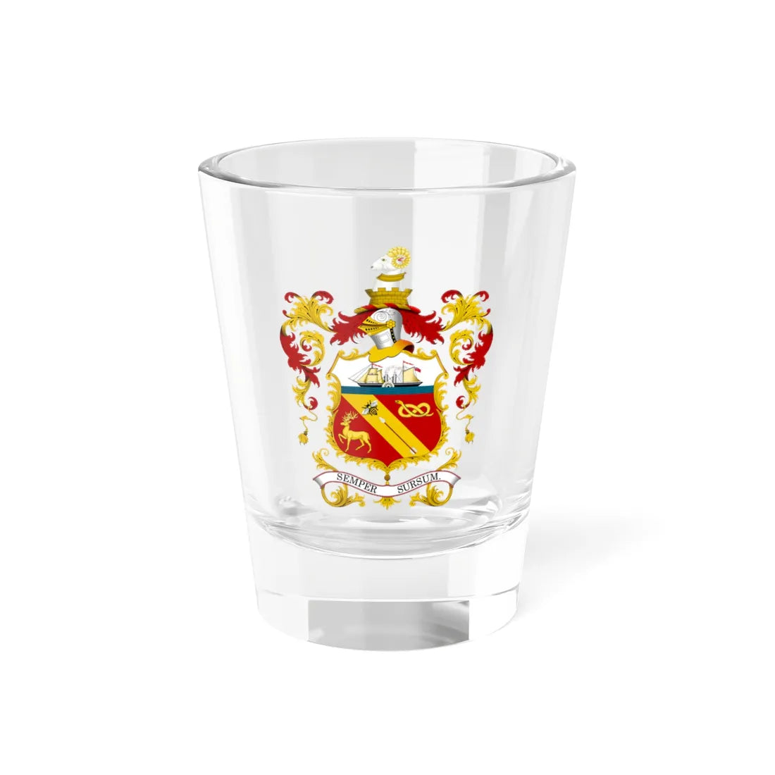 Arms of Barrow in Furness (England) (Coat of Arms) Shot Glass 1.5oz 1.5oz - Go Mug Yourself