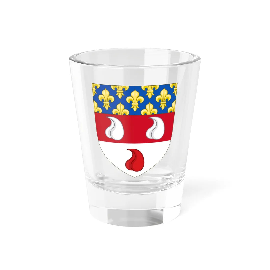 Arms of Bartolomeo Colleoni Anjou (Italy) (Coat of Arms) Shot Glass 1.5oz 1.5oz - Go Mug Yourself