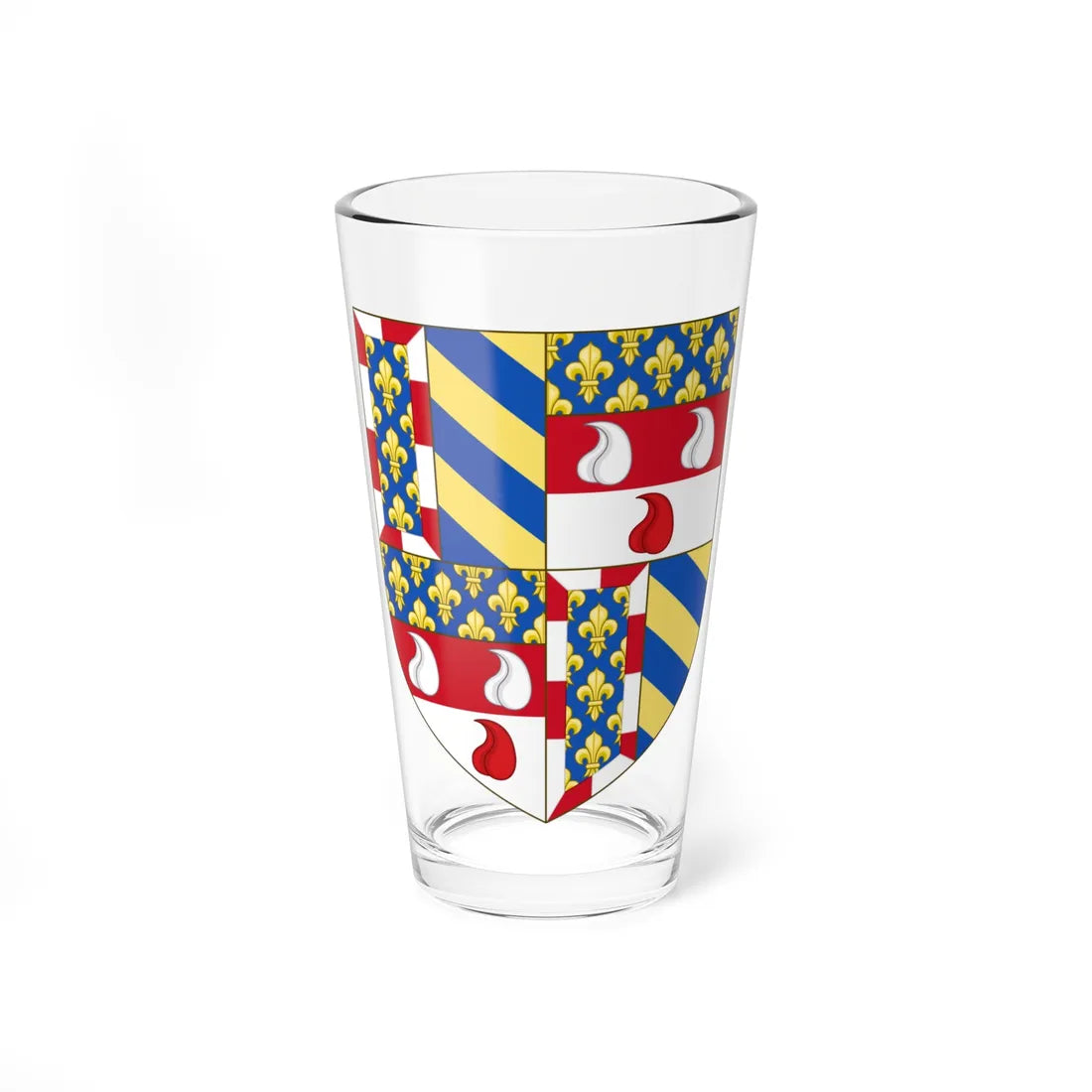 Arms of Bartolomeo Colleoni Burgundy (Italy) (Coat of Arms) Pint Glass 16oz 16oz - Go Mug Yourself