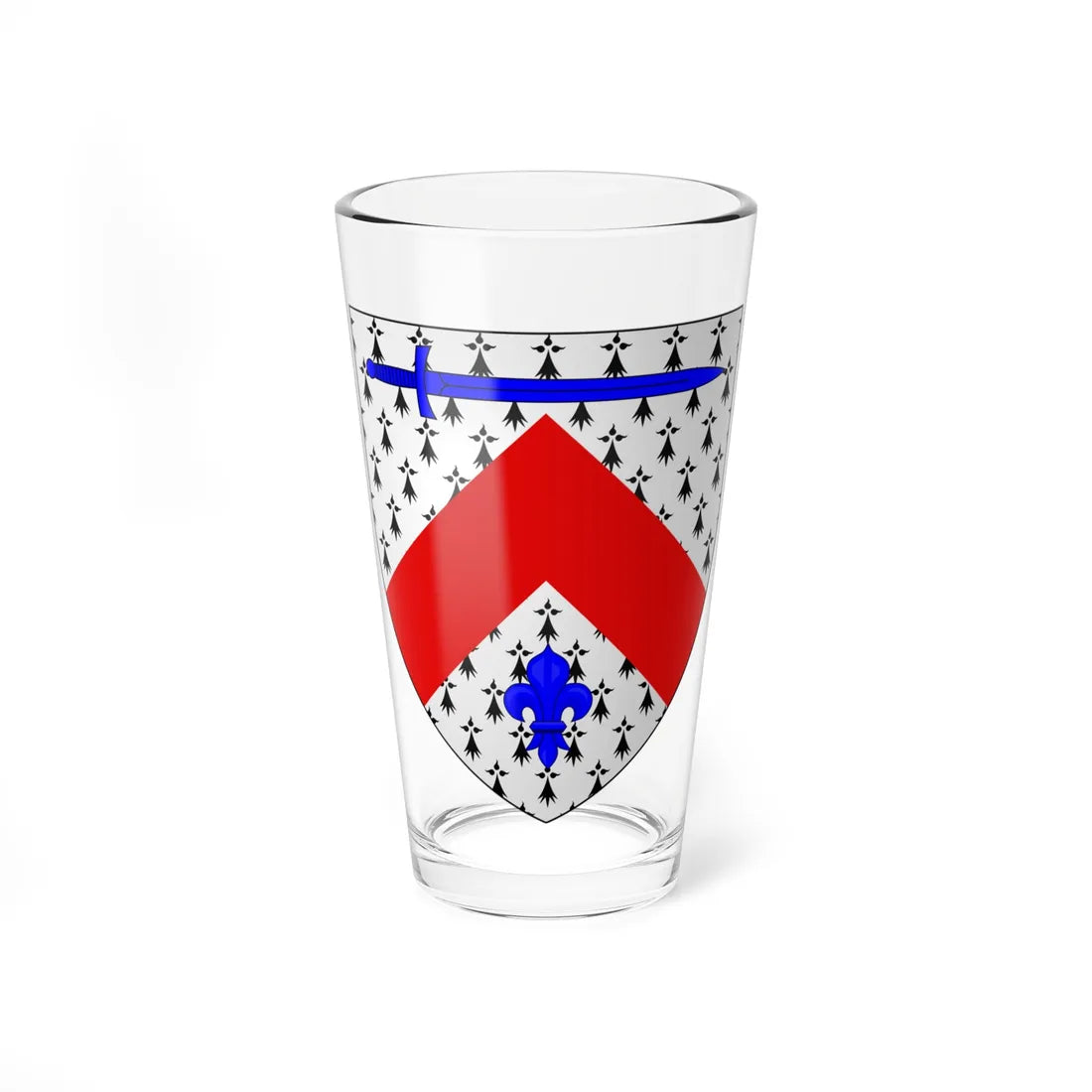 Arms of Baxter of Earlshall (Scotland) (Coat of Arms) Pint Glass 16oz 16oz - Go Mug Yourself