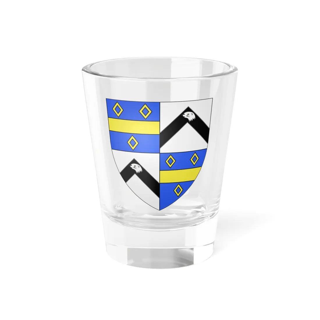 Arms of Bethune of Balfour (Scotland) (Coat of Arms) Shot Glass 1.5oz 1.5oz - Go Mug Yourself