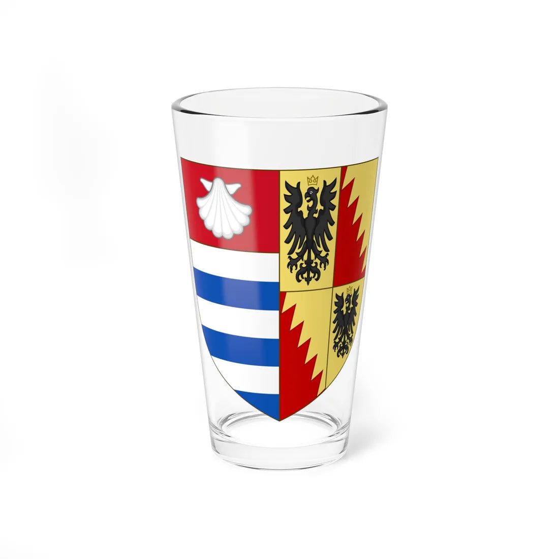 Arms of Bianca Bentivoglio (Italy) (Coat of Arms) Pint Glass 16oz 16oz - Go Mug Yourself