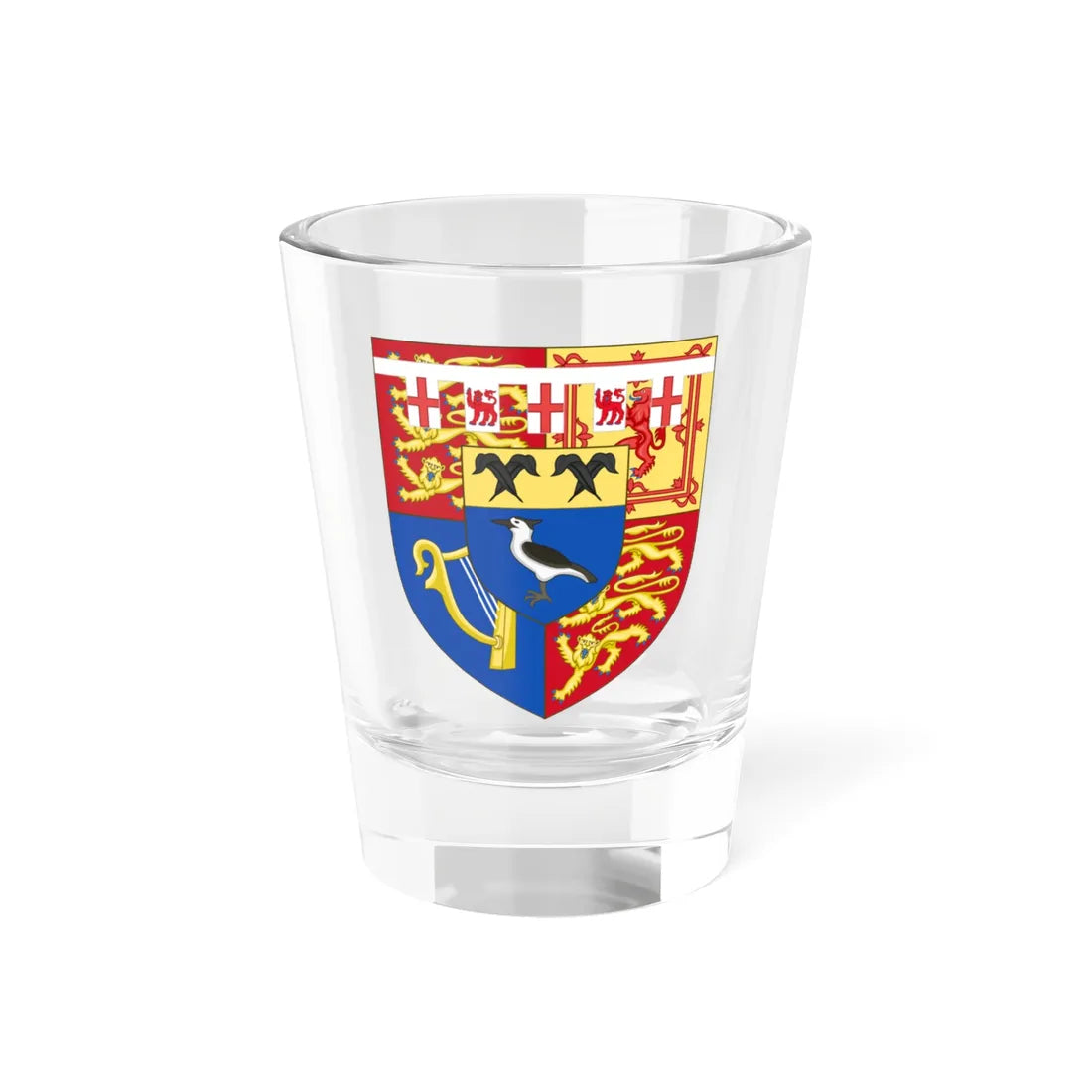 Arms of Birgitte Duchess of Gloucester (United Kingdom) (Coat of Arms) Shot Glass 1.5oz 1.5oz - Go Mug Yourself