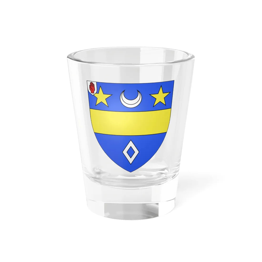 Arms of Blackwood of Killyleagh (Ireland) (Coat of Arms) Shot Glass 1.5oz 1.5oz - Go Mug Yourself