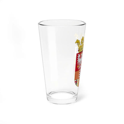 Arms of Bona Sforza dAragona Queen consort of Poland (Lithuania) (Coat of Arms) Pint Glass 16oz - Go Mug Yourself