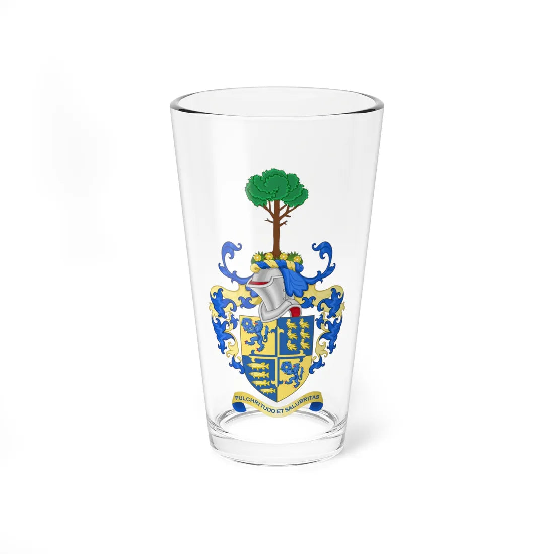 Arms of Bounemouth Borough Council (England) (Coat of Arms) Pint Glass 16oz 16oz - Go Mug Yourself