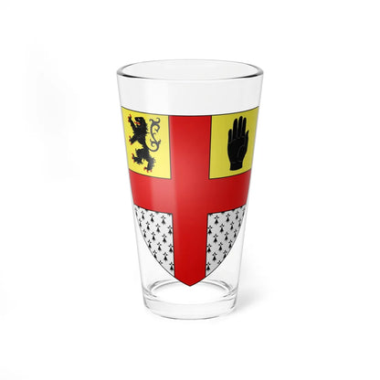 Arms of Bourke of Mayo (Ireland) (Coat of Arms) Pint Glass 16oz 16oz - Go Mug Yourself