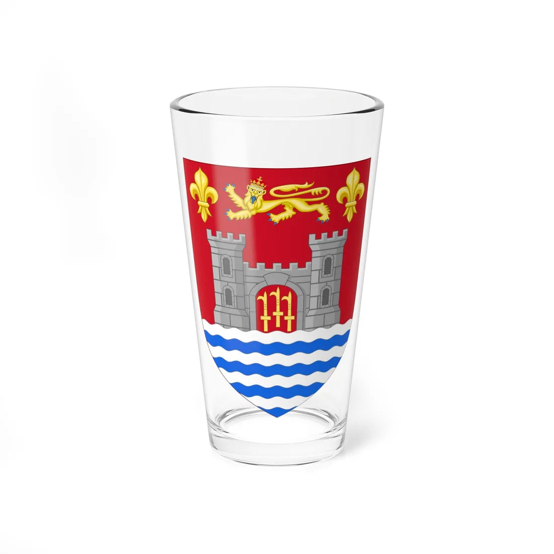 Arms of Bridport (England) (Coat of Arms) Pint Glass 16oz 16oz - Go Mug Yourself
