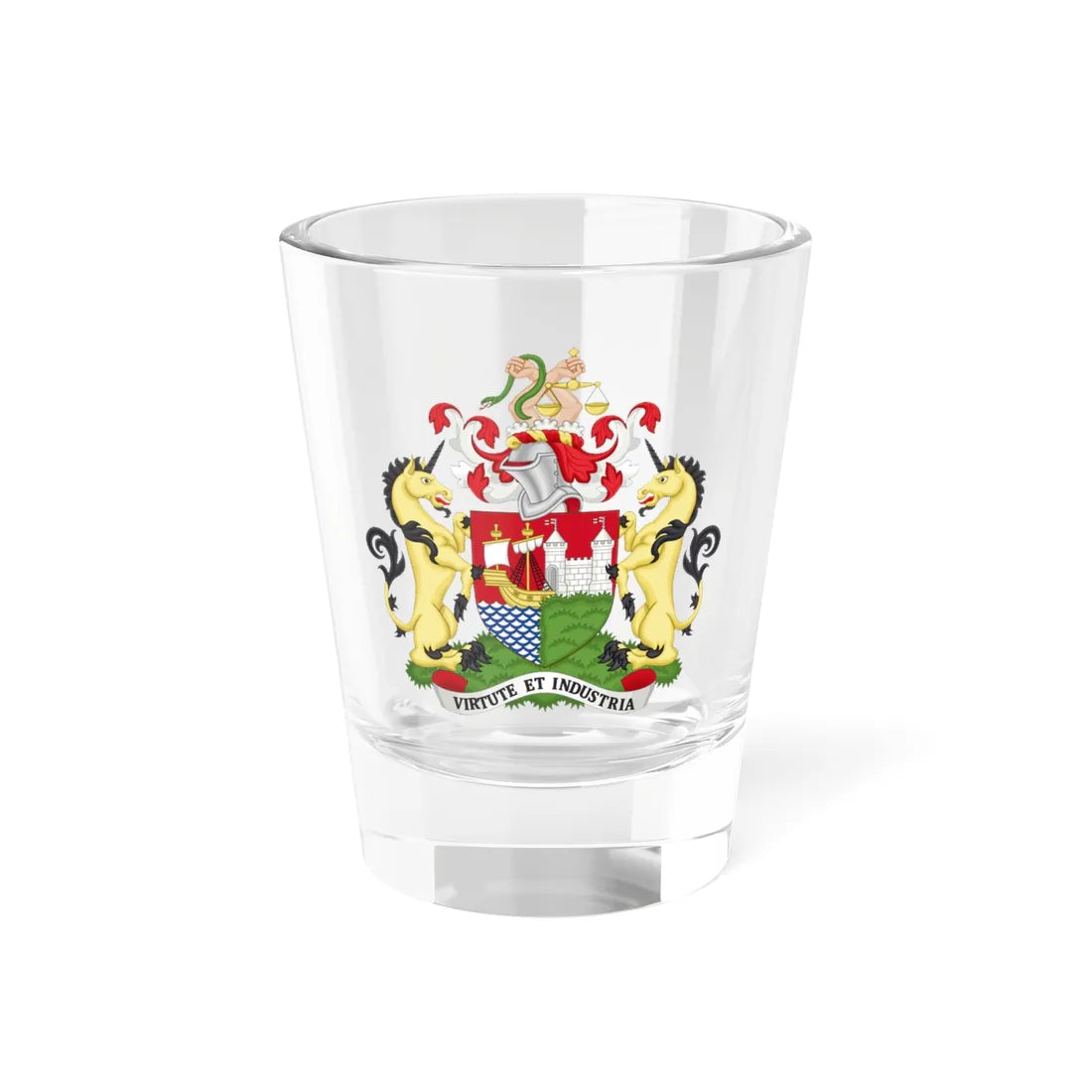 Arms of Bristol City Council (England) (Coat of Arms) Shot Glass 1.5oz 1.5oz - Go Mug Yourself