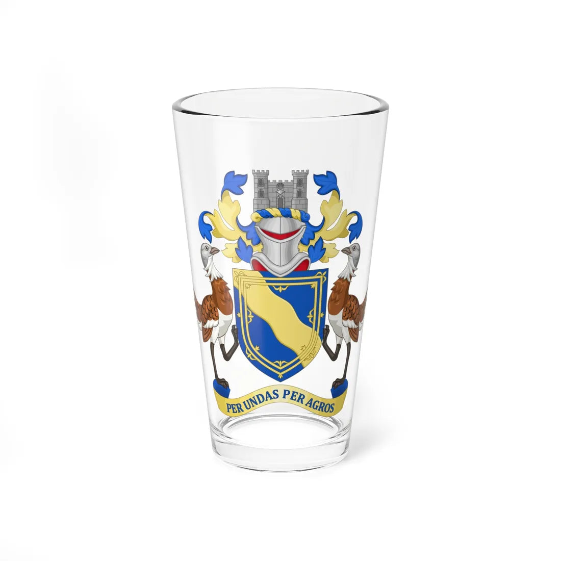 Arms of Cambridgeshire County Council 1914-1965 (England) (Coat of Arms) Pint Glass 16oz 16oz - Go Mug Yourself