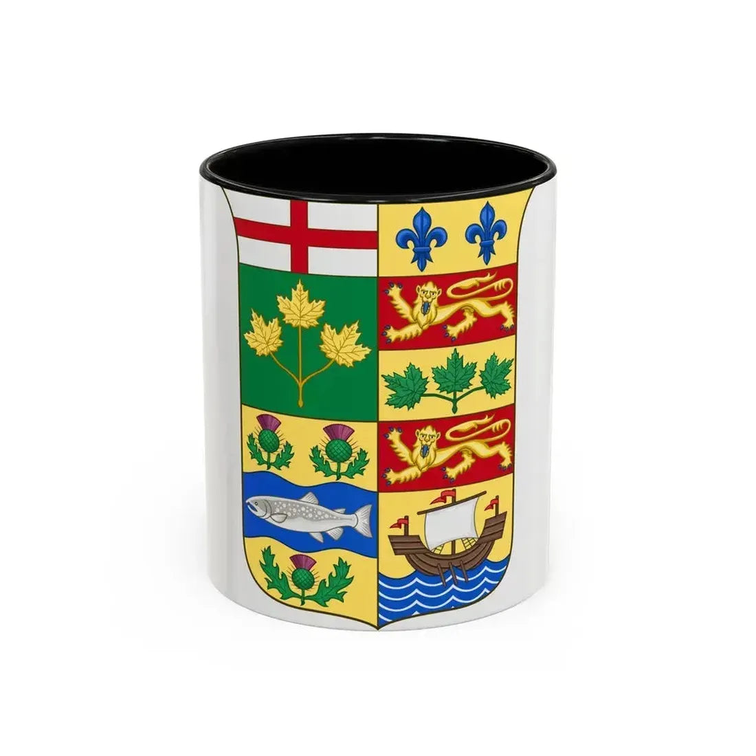 Arms of Canada 1868 - Accent Coffee Mug 11oz Black - Go Mug Yourself