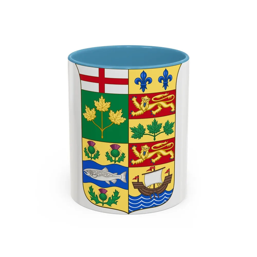 Arms of Canada 1868 - Accent Coffee Mug-11oz-Light Blue-Go Mug Yourself