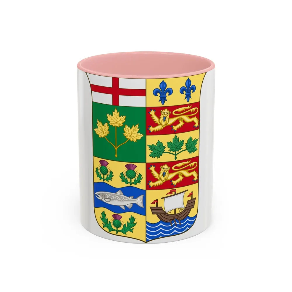 Arms of Canada 1868 - Accent Coffee Mug-11oz-Pink-Go Mug Yourself