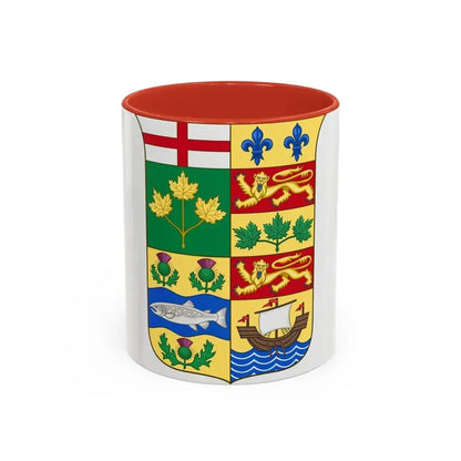 Arms of Canada 1868 - Accent Coffee Mug 11oz Red - Go Mug Yourself