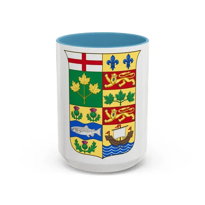 Arms of Canada 1868 - Accent Coffee Mug 15oz Light Blue - Go Mug Yourself