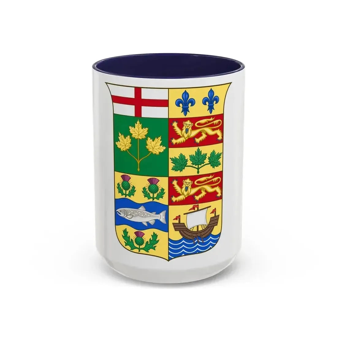 Arms of Canada 1868 - Accent Coffee Mug 15oz Navy - Go Mug Yourself